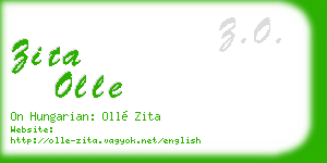 zita olle business card