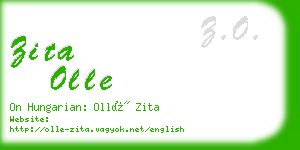 zita olle business card